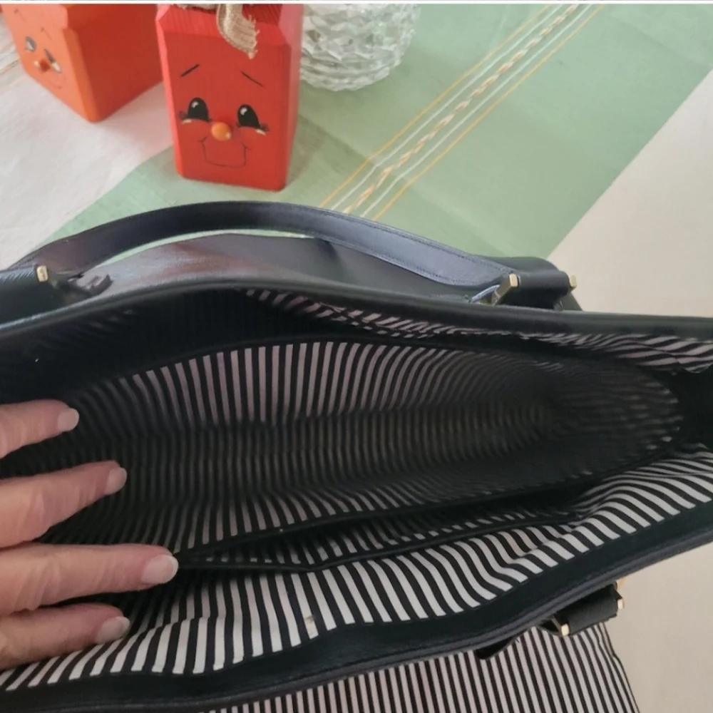 kate spade Black Saffiano Leather Laptop Satchel
